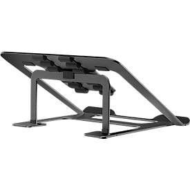 Laptop Ständer NewStar NSLS085BLACK, für Laptops 10-17″ & bis 5 kg, 6-stufig manuell höhenverstellbar, zusammenklappbar, schwarz