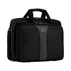 Laptop Tasche Wenger Legacy 16, Laptops bis 16', Laptopfach, Trolleybefestigung, B 400 x H 310 x L 180 mm, 15 l, Polyester/Nylon, schwarz/grau