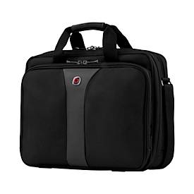 Laptop Tasche Wenger Legacy 16, Laptops bis 16', Laptopfach, Trolleybefestigung, B 400 x H 310 x L 180 mm, 15 l, Polyester/Nylon, schwarz/grau