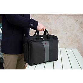 Laptop Tasche Wenger Legacy 16, Laptops bis 16', Laptopfach, Trolleybefestigung, B 400 x H 310 x L 180 mm, 15 l, Polyester/Nylon, schwarz/grau