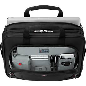 Laptop Tasche Wenger Prospectus, Laptop bis 16', Laptop- & Tabletfach, Trolleybefestigung, B 420 x H 330 x L 150 mm, 15 l, Polyester, schwarz