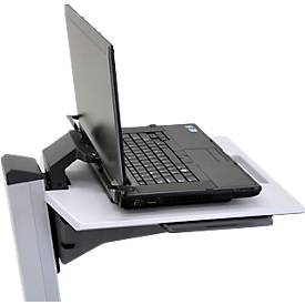 Laptop-Wagen Ergotron Neo-Flex 24-205-214, Sitz- oder Steharbeitsplatz, höhenverstellbar, für Laptops 17″, bis 6,8 kg, grau