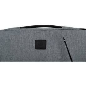 Laptophülle Exacompta Business, für Laptops 13-14'', gepolstert, Griff & Reißverschlussfach, B 370 x T 25 x H 280 mm, Post-Consumer-Polyester, grau
