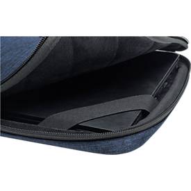 Laptophülle Exacompta Business, für Laptops 15-16'', gepolstert, Griff & Reißverschlussfach, B 410 x T 25 x H 310 mm, Post-Consumer-Polyester, blau