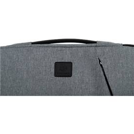 Laptophülle Exacompta Business, für Laptops 15-16'', gepolstert, Griff & Reißverschlussfach, B 410 x T 25 x H 310 mm, Post-Consumer-Polyester, grau