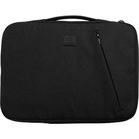 Laptophülle Exacompta Business, für Laptops 15-16'', gepolstert, Griff & Reißverschlussfach, B 410 x T 25 x H 310 mm, Post-Consumer-Polyester, schwarz