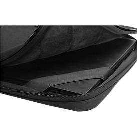 Laptophülle Exacompta Business, für Laptops 15-16'', gepolstert, Griff & Reißverschlussfach, B 410 x T 25 x H 310 mm, Post-Consumer-Polyester, schwarz