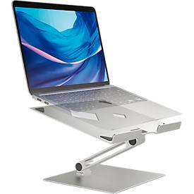 Laptopständer Durable Stand Rise, für Laptops bis 17', Gummiauflagen, manuell verstellbar, mit Griffmulde, Aluminium