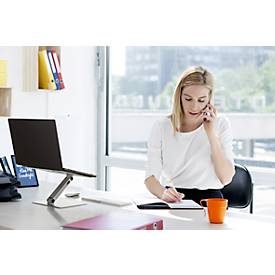 Laptopständer Durable Stand Rise, für Laptops bis 17', Gummiauflagen, manuell verstellbar, mit Griffmulde, Aluminium