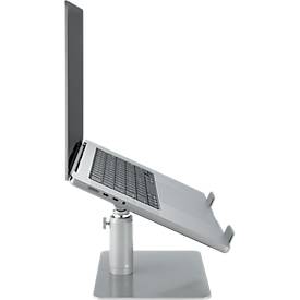 Laptopständer Kensington K50424WW, bis 16”, höhenverstell- und neigbar, mit Stauraum, B 280 x T 229 x H 210 mm, Aluminium und Stahl, silber