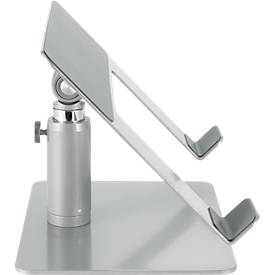 Laptopständer Kensington K50424WW, bis 16”, höhenverstell- und neigbar, mit Stauraum, B 280 x T 229 x H 210 mm, Aluminium und Stahl, silber