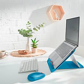 Laptopständer Leitz Ergo Cosy, für Laptops von 13" bis 17", höhenverstellbar, faltbar, B 312 x T 247 x H 50 mm, blau