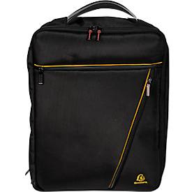 Laptoptasche Exacompta Dual Exacitve, für Laptops bis 15,6', Dokumente bis DIN A4, B 320 x T 110 x H 490 mm, Polyester, schwarz