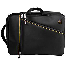 Laptoptasche Exacompta Dual Exacitve, für Laptops bis 15,6', Dokumente bis DIN A4, B 320 x T 110 x H 490 mm, Polyester, schwarz