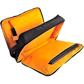 Laptoptasche Exacompta Dual Exacitve, für Laptops bis 15,6', Dokumente bis DIN A4, B 320 x T 110 x H 490 mm, Polyester, schwarz
