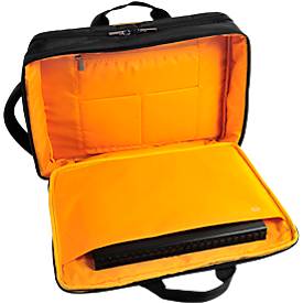 Laptoptasche Exacompta Dual Exacitve, für Laptops bis 15,6', Dokumente bis DIN A4, B 320 x T 110 x H 490 mm, Polyester, schwarz