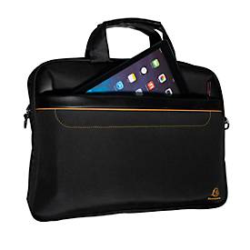 Laptoptasche Exacompta Exactive®, geeignet für 1 Laptop bis 15,6'', Reissverschlussfach, Rückenschlaufe, 305 x 420 x 50 mm, Polyesterstoff, schwarz