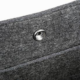 Laptoptasche Sigel Desk Sharing Bag Basic M, für Laptops bis 15,4″, 2 große Fächer/2 Seitenfächer, Tragegriffe, Schultergurt, Kunstfilz, dunkelgrau