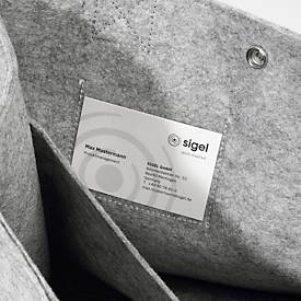 Laptoptasche Sigel Desk Sharing Bag Basic M, für Laptops bis 15,4″, 2 große Fächer/2 Seitenfächer, Tragegriffe, Schultergurt, Kunstfilz, hellgrau