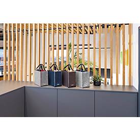 Laptoptasche Sigel Desk Sharing Bag Bicolor M, für Laptops bis 15,4″, 2 große Fächer/2 Seitenfächer, Tragegriffe, Schultergurt, Kunstfilz, grau-rot