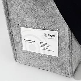 Laptoptasche Sigel Desk Sharing Bag Classic L, für Laptops bis 17,3″, 2 große und 5 kleine Fächer, Tragegriffe, Schultergurt, Kunstfilz hellgrau