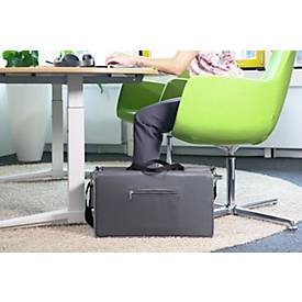 Laptoptasche Sigel Desk Sharing Bag Premium L, für Laptops bis 17,3″, 2 große und 5 kleine Fächer, Tragegriffe, Schultergurt, RPET, dunkelgrau