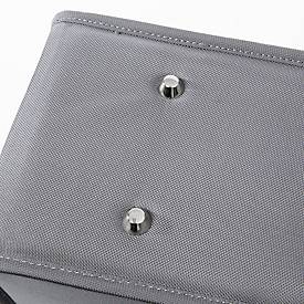 Laptoptasche Sigel Desk Sharing Bag Premium M, für Laptops bis 15,4″, 2 große und 5 kleine Fächer, Tragegriffe, Schultergurt, RPET, dunkelgrau