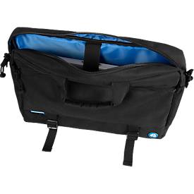 Laptoptasche Stop Ocean Plastic BARBADOS RPET, 3-in-1, für 1 Notebook bis 15,6´´, Hauptfach & Reißverschlussfach, abnehmbarer Schultertrageriemen, Recycling-PET, schwarz