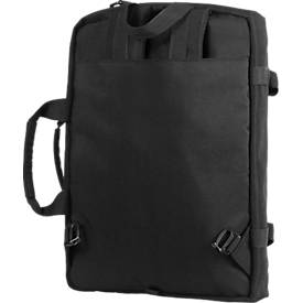 Laptoptasche Stop Ocean Plastic BARBADOS RPET, 3-in-1, für 1 Notebook bis 15,6´´, Hauptfach & Reißverschlussfach, abnehmbarer Schultertrageriemen, Recycling-PET, schwarz