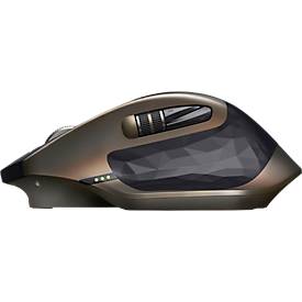 Laser-Maus Logitech MX Master, kabellos, 5 Tasten, 1600 dpi, mit USB-Empfänger, schwarz