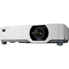 Laserprojektor NEC P547UL, 1920 x 1200 (WUXGA), 5400 ANSI Lumen, 1, 6-facher Zoom, 2x HDMI, USB/LAN/WLAN, weiß