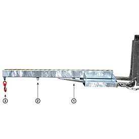 Lastarm für Gabelstapler, 1600-2,5, verzinkt