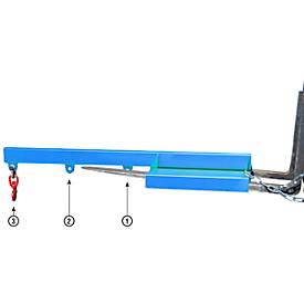 Lastarm für Gabelstapler, 1600-5,0, blau RAL 5012