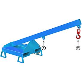 Lastarm für Gabelstapler, LA 25-1,0, blau RAL 5012