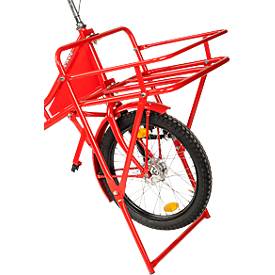 Lastenfahrrad, 3-Gang-Schaltung, Stahlrahmen pulverbeschichtet, mit Beleuchtung, rot