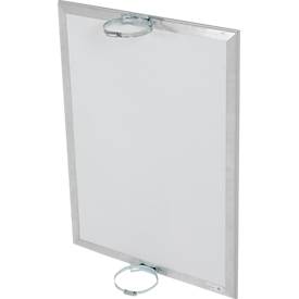 Laternen-Klapprahmen, Hochformat, wasserfest, 25 mm Profil, DIN A2, silber