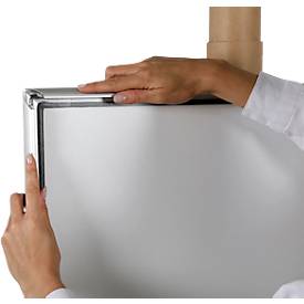 Laternen-Klapprahmen, Hochformat, wasserfest, 25 mm Profil, DIN A2, silber