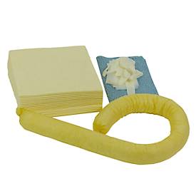 Leckage Notfallset gegen Chemikalien gelb, 20 l Aufnahme, 41 Teile, in PVC-Tasche