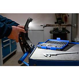 LED-Arbeitsleuchte Ansmann Croco, 1700 lm, dreh- und schwenkbares Leuchtgelenk, 5200 mAh, wiederaufladbar, IP65, Kunststoff, schwarz