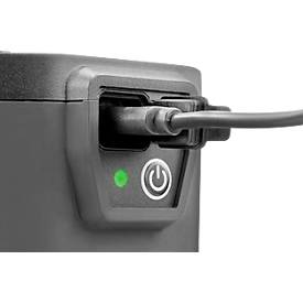 LED-Arbeitsleuchte Ansmann FL1100R, 2 Leuchtstufen, 1100 Lumen, bis zu 4,5 h, IP65, Akku, 360° Kugelgelenk, Aufhängehaken, B 90 × T 61 × H 87 mm