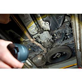 LED-Arbeitsleuchte Ansmann FL1100R, 2 Leuchtstufen, 1100 Lumen, bis zu 4,5 h, IP65, Akku, 360° Kugelgelenk, Aufhängehaken, B 90 × T 61 × H 87 mm