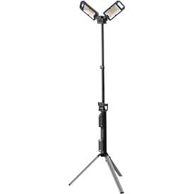 LED-Arbeitsleuchte Ansmann Tripod Twin Head WL5000R, 3 Helligkeitsstufen, 5000 Lumen, IPX4, IK07, B 892 × T 120 × H 120 