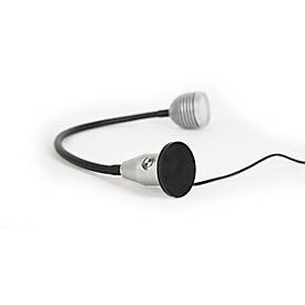 LED-Arbeitsleuchte Bauer & Böcker Flexi, 4,5 W, 450 lm, 5500 K, dimmbar, neigbar, Magnetfuß, IP65, L 610 mm, Aluminium, grau-schwarz