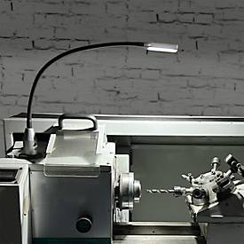 LED-Arbeitsleuchte Bauer & Böcker Glanzlicht, 3 W, 300 lm, 5500 K, neigbar, dimmbar, Magnetfuß, IP65, L 640 mm, Aluminium, grau-schwarz