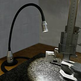 LED-Arbeitsleuchte Bauer & Böcker Punktstrahler, 2,5 W, 200 lm, 5500 K, neigbar, dimmbar, Magnetfuß, IP65, L 600 mm, Aluminium, grau-schwarz