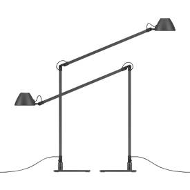 LED-Arbeitsplatzleuchte LUCIO, 4000 K, dreh-, neig- und höhenverstellbar, 4 W, umbragrau RAL 7022