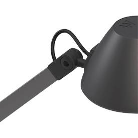 LED-Arbeitsplatzleuchte LUCIO, 4000 K, dreh-, neig- und höhenverstellbar, 4 W, umbragrau RAL 7022