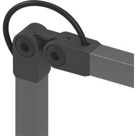 LED-Arbeitsplatzleuchte LUCIO, 4000 K, dreh-, neig- und höhenverstellbar, 4 W, umbragrau RAL 7022