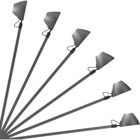 LED-Arbeitsplatzleuchte LUCIO, 4000 K, dreh-, neig- und höhenverstellbar, 4 W, umbragrau RAL 7022