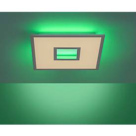 LED-Deckenleuchte RECESS, 2 Lichtquellen, 2700-5000 K, RGB-Wechsel & CCT-Lichtmanagement, 22+5 W, L 450 x B 450 mm